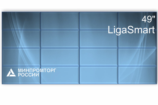 Изображение Видеостена 4x4 шов 1.8 LigaSmart 49" V 49.44